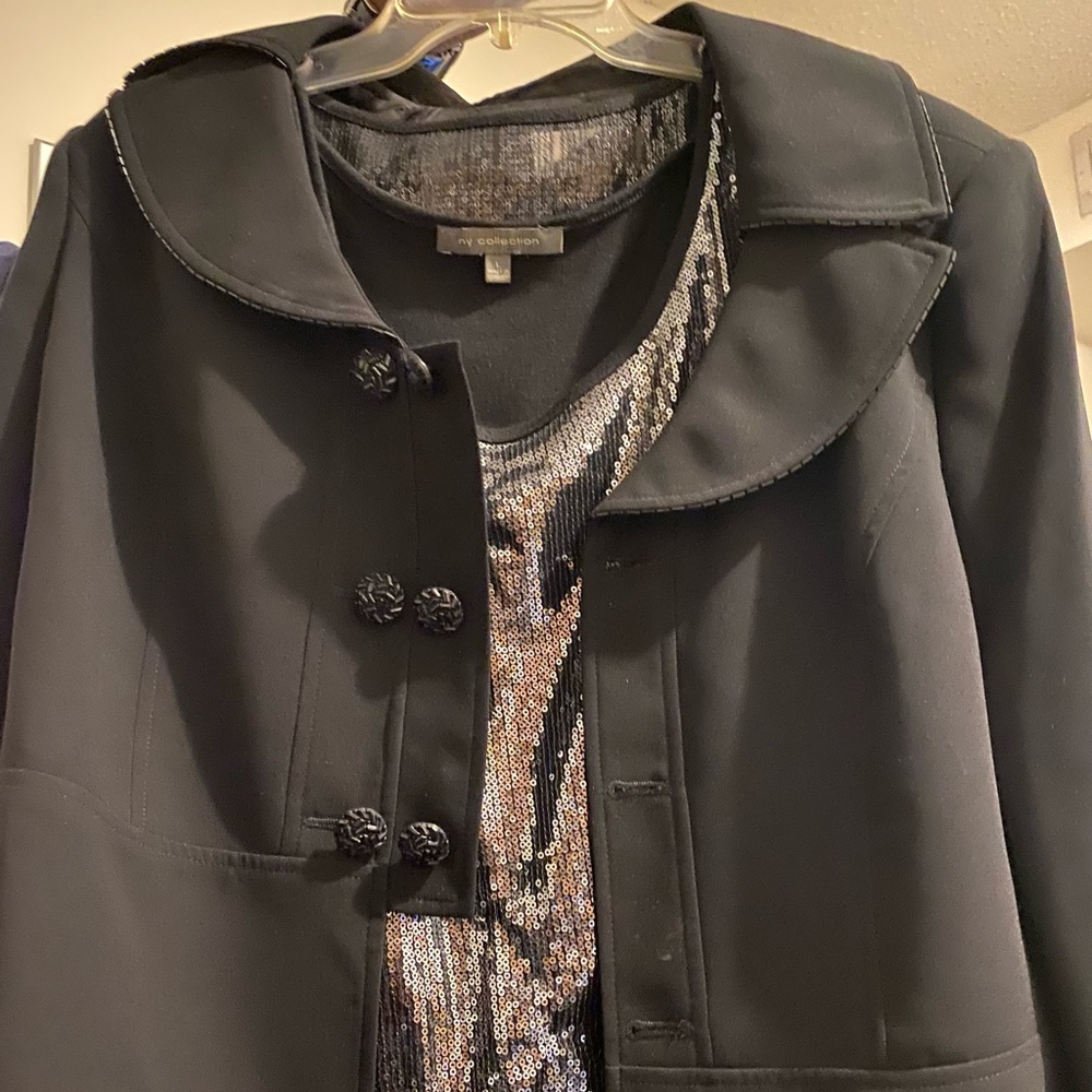 My Collection 2 Piece. Dress Jacket and Sequin Tank Top